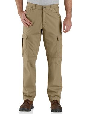 35 x 30 Carhartt Force Relaxed Fit Ripstop Cargo Work Pants in Dark Khaki